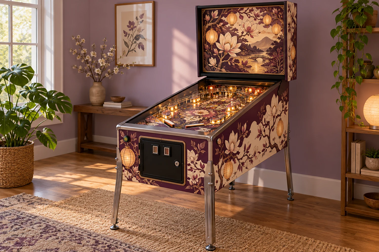 Home pinball machines and parts collection